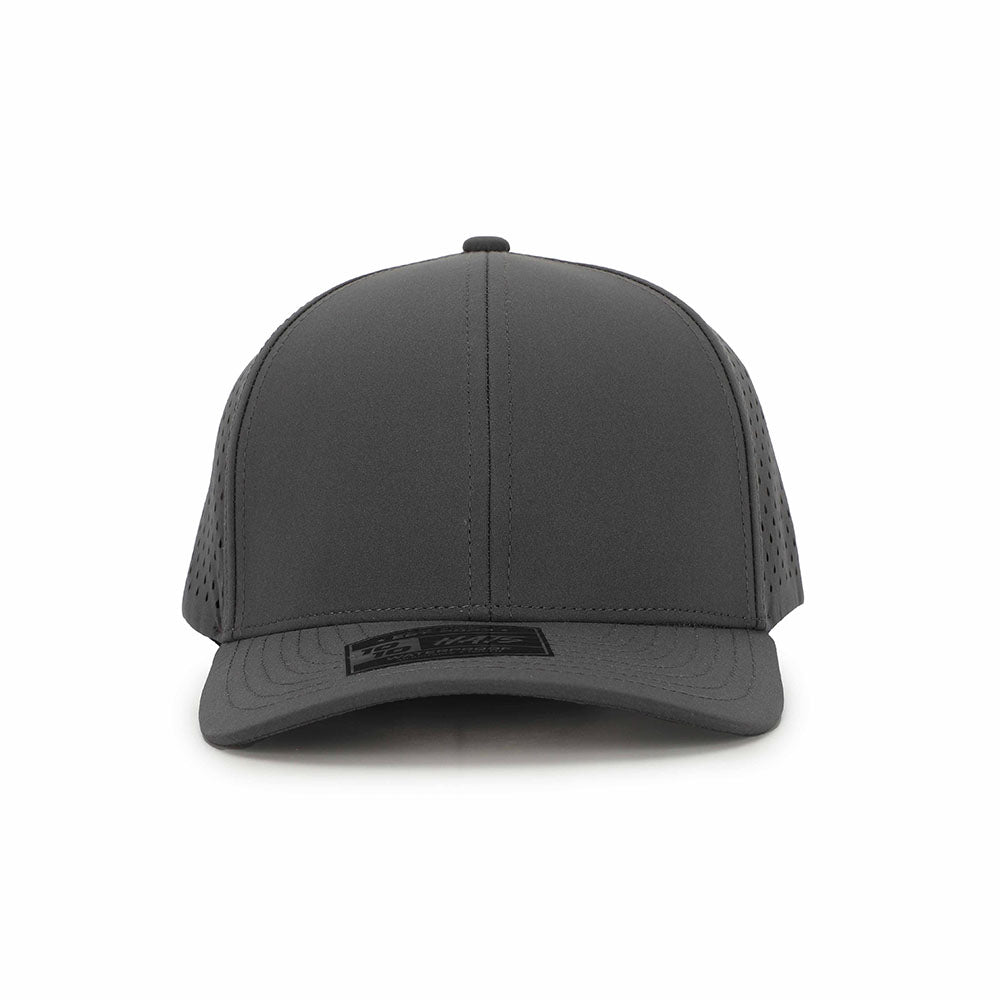 10 10 Hats – 6 Panel Waterproof Hat - Dark Gray - front view