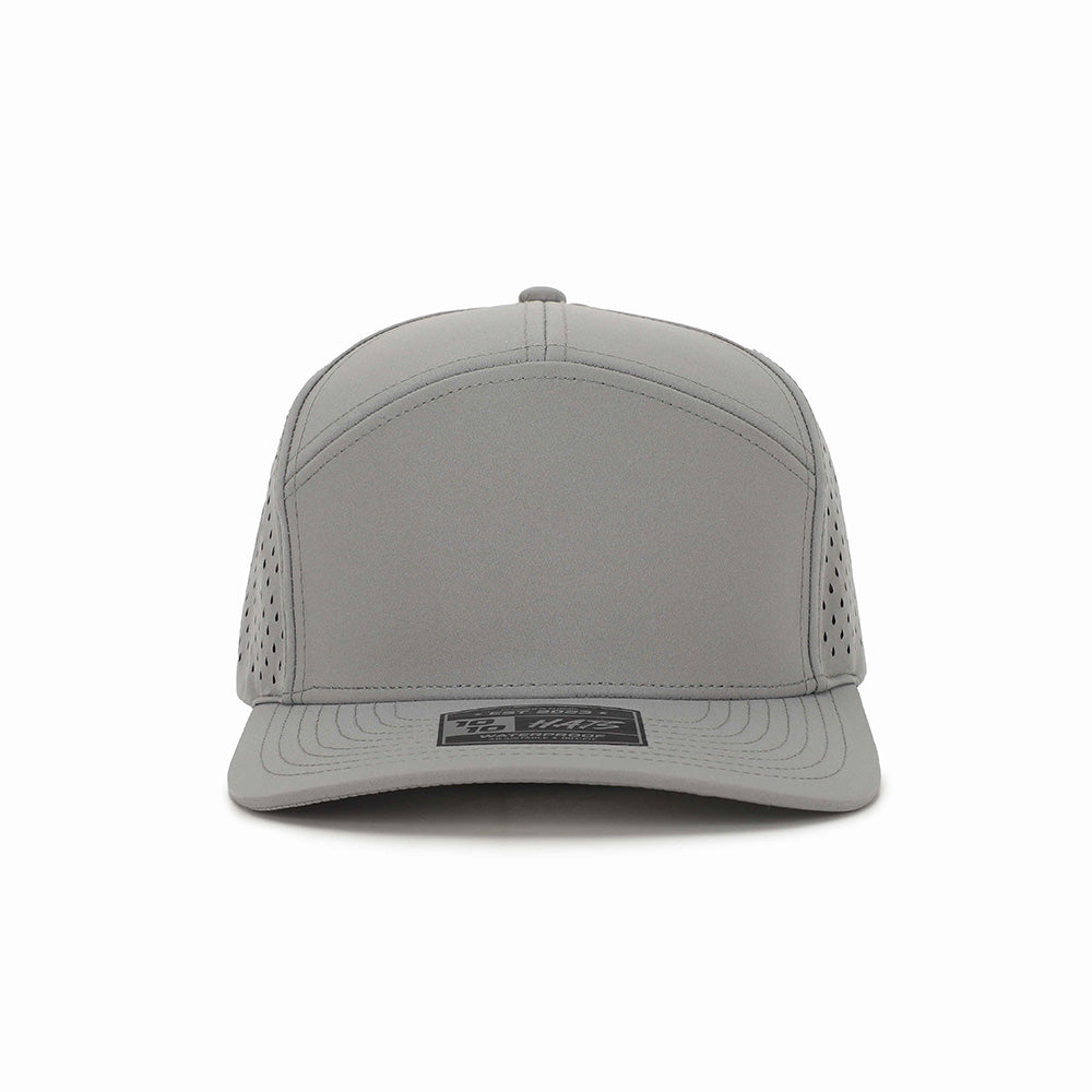 10 10 Hats – 7 Panel Waterproof Hat - Light Gray - front view
