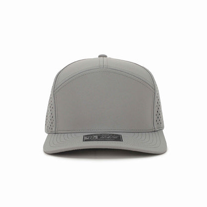 10 10 Hats – 7 Panel Waterproof Hat - Light Gray - front view