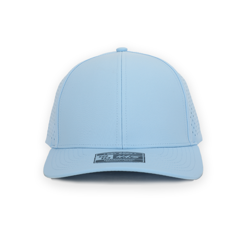 10 10 Hats – 6 Panel Waterproof Hat - Sky Blue - front view