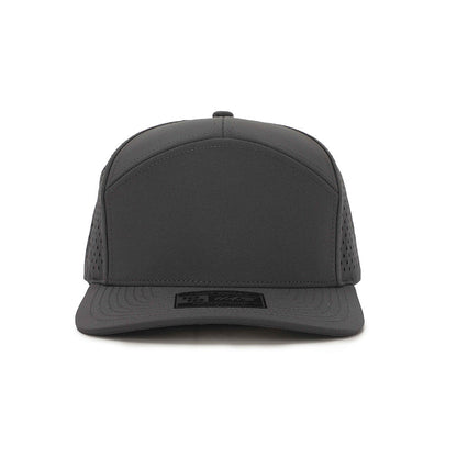 10 10 Hats – 7 Panel Waterproof Hat - Dark Gray - front view