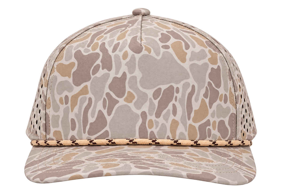 Puff embroidered Texas Longhorn hat duck camo