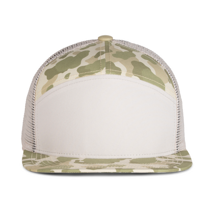Sobro – The Seven Trucker Flat Bill - Greige & Duck Shade - product view