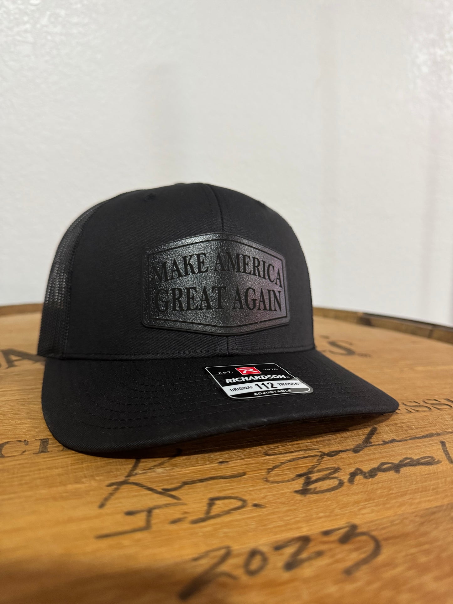 BLACK OUT HAT MAGA MAKE AMERICA GREAT AGAIN