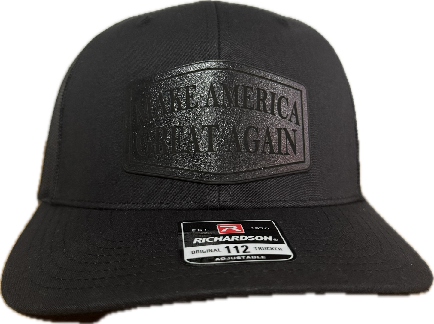 BLACK OUT HAT MAGA MAKE AMERICA GREAT AGAIN