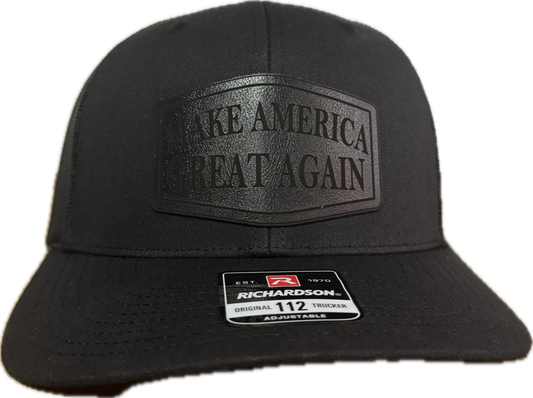 BLACK OUT HAT MAGA MAKE AMERICA GREAT AGAIN