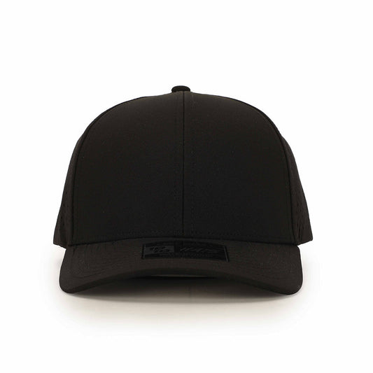 10 10 Hats – 6 Panel Waterproof Hat - Black - front view