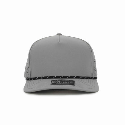 10 10 Hats 5 Panel Rope Hat - Light Gray - front view