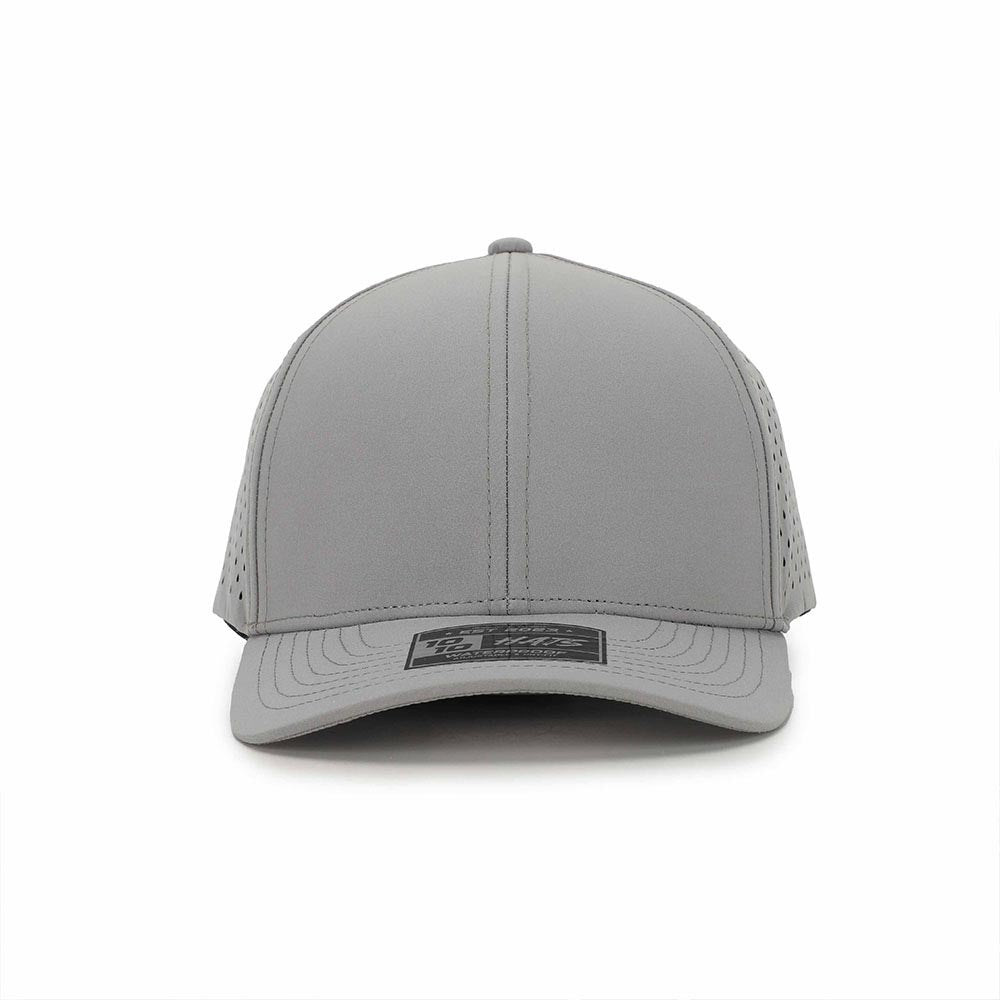 10 10 Hats – 6 Panel Waterproof Hat - Light Gray - front view