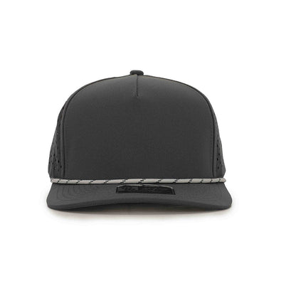 10 10 Hats 5 Panel Rope Hat - Dark Gray - front view