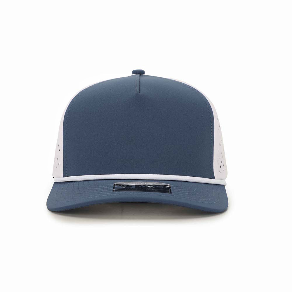 10 10 Hats 5 Panel Rope Hat - Deep Blue / White Back - front view