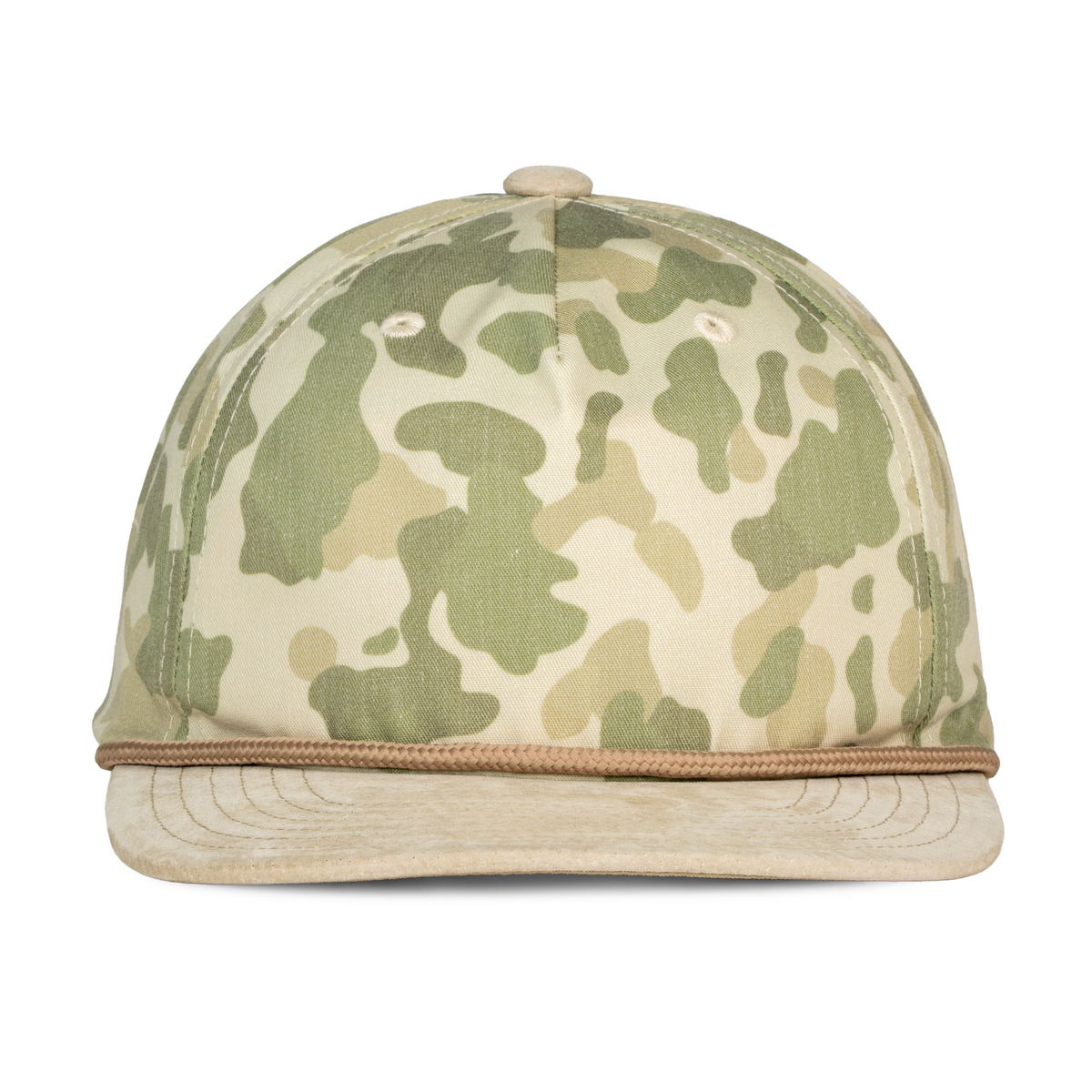 Sobro – The Marina Leather Bill - Duck Camo & Hog Leather - product view