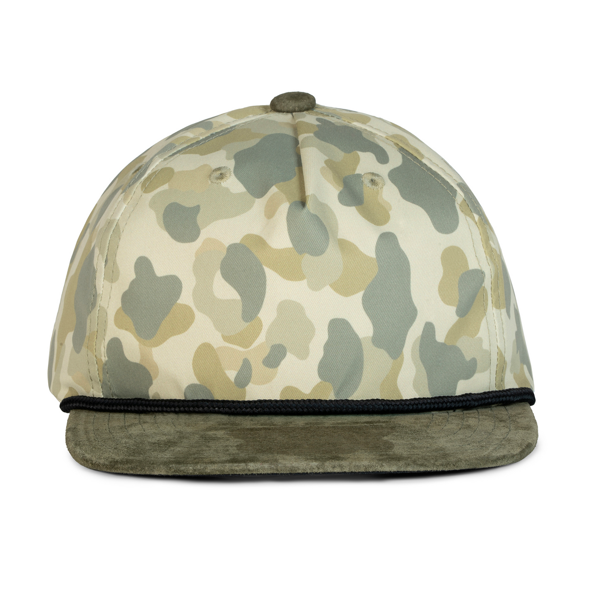 Sobro – The Marina Leather Bill - Coyote Camo & Hog Leather - product view
