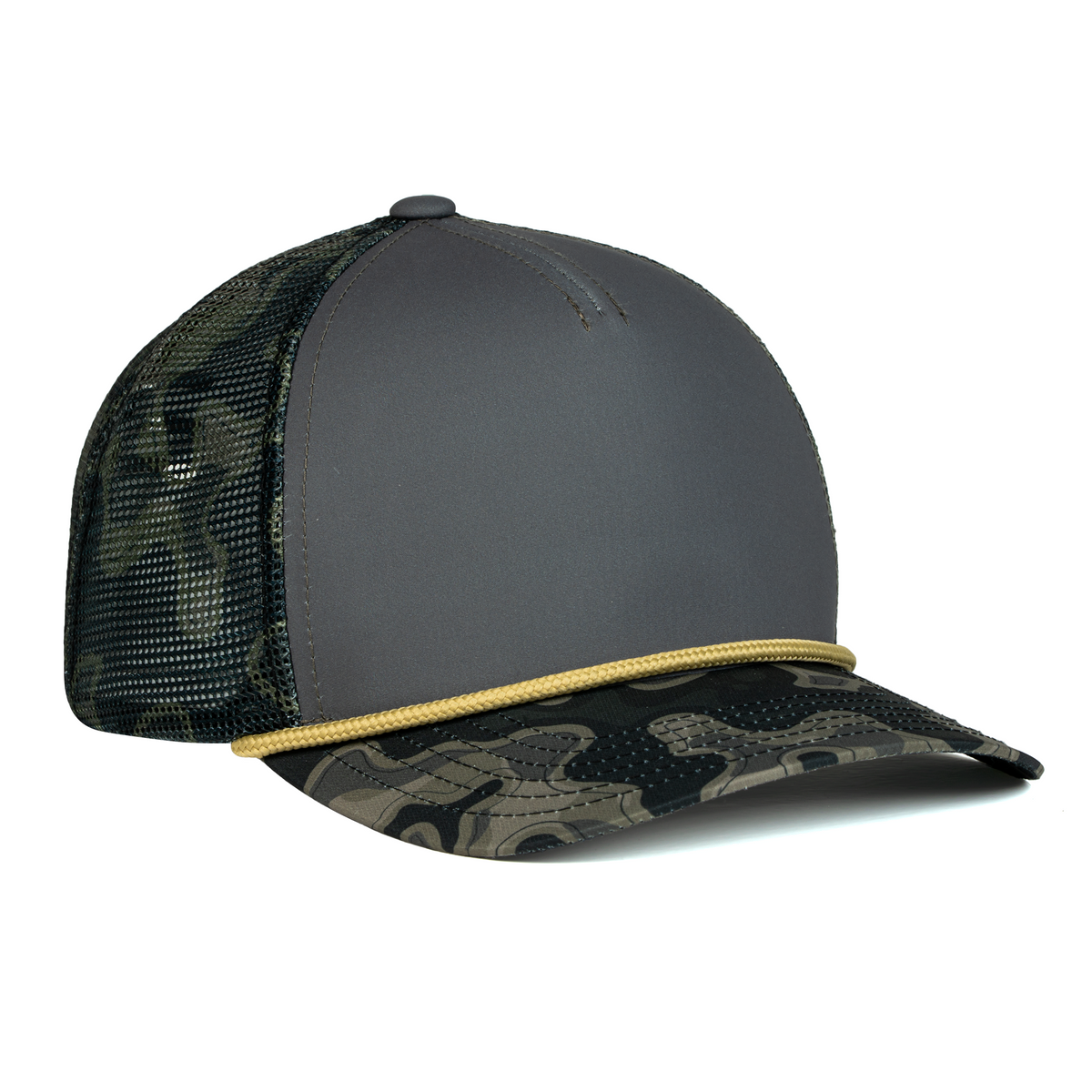 Sobro – The Waterwood Trucker 5 Panel - Thermal Hog/DarkWood - product view