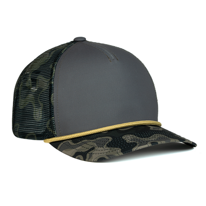 Sobro – The Waterwood Trucker 5 Panel - Thermal Hog/DarkWood - product view