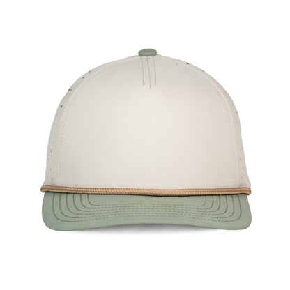 Sobro – The Waterwood Perforated 5 Panel - Greige & Sea Foam - product view