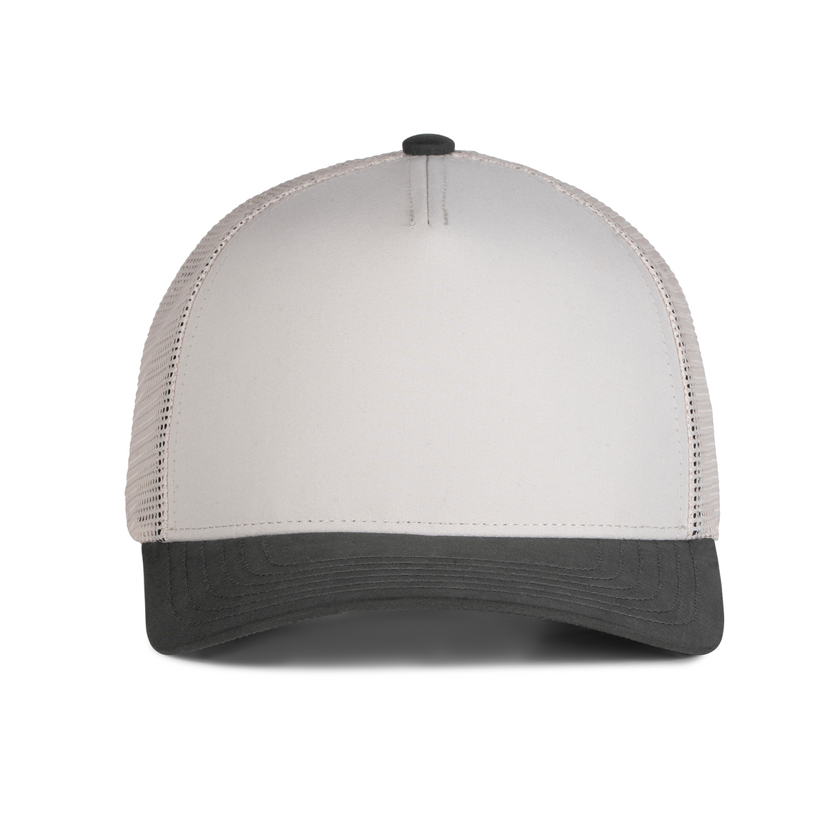 Sobro – The Waterwood Trucker 5 Panel - Greige & Coal - product view