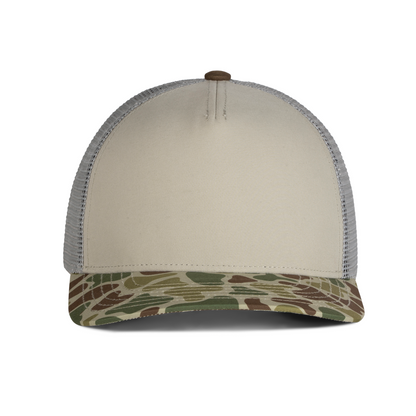 Sobro – The Waterwood Trucker 5 Panel - Oak & Buck Camo - product view