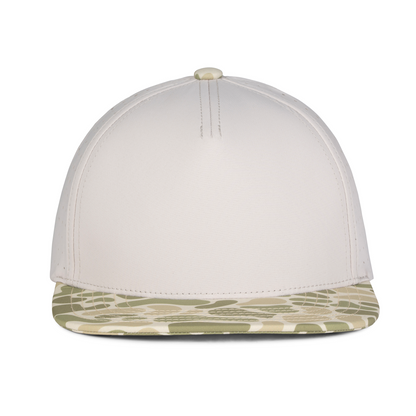 Sobro – The Waterwood Perforated Flat Bill 5 Panel - Greige/Coyote Tan - product view