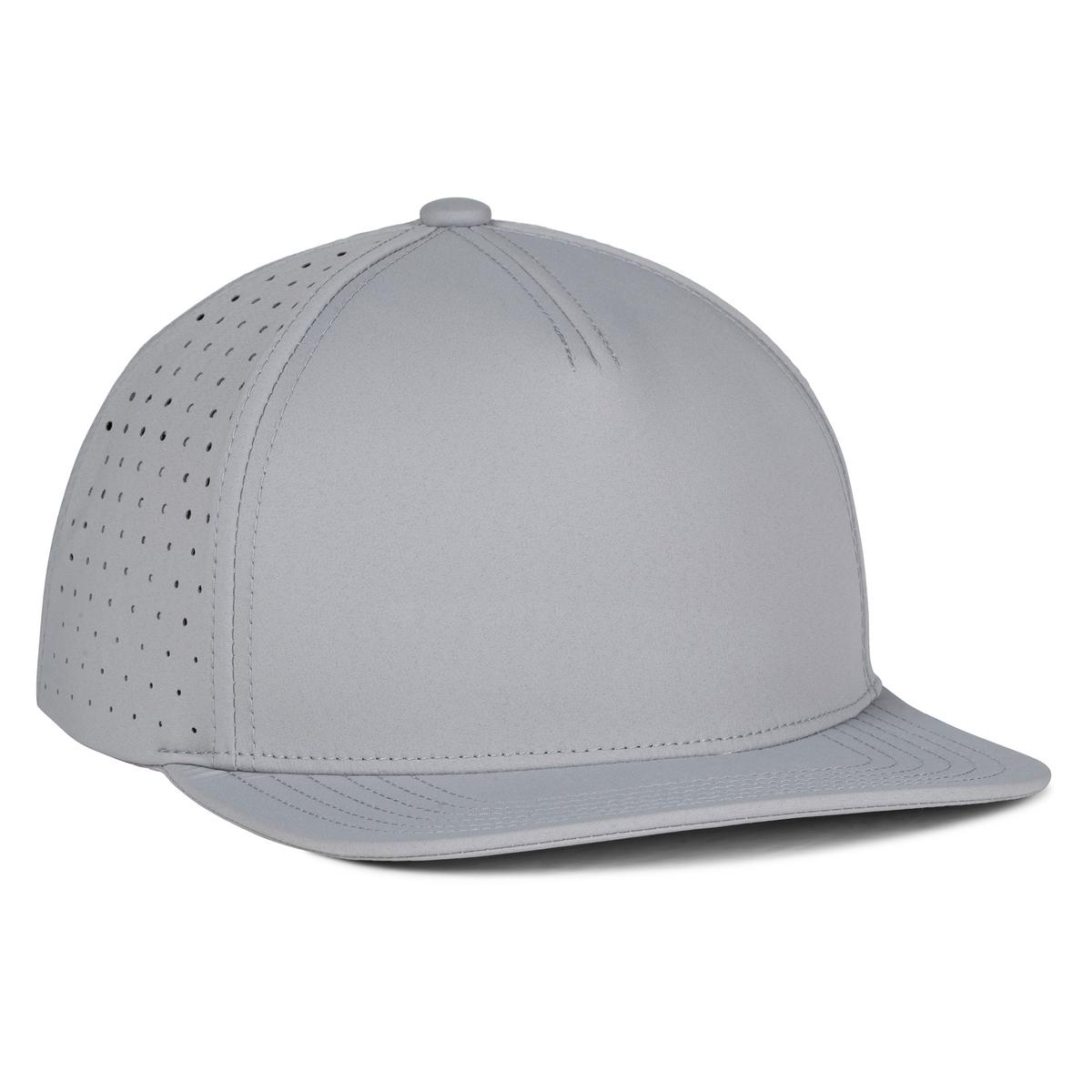 Sobro – The Waterwood Perforated Flat Bill 5 Panel - Gray - product view