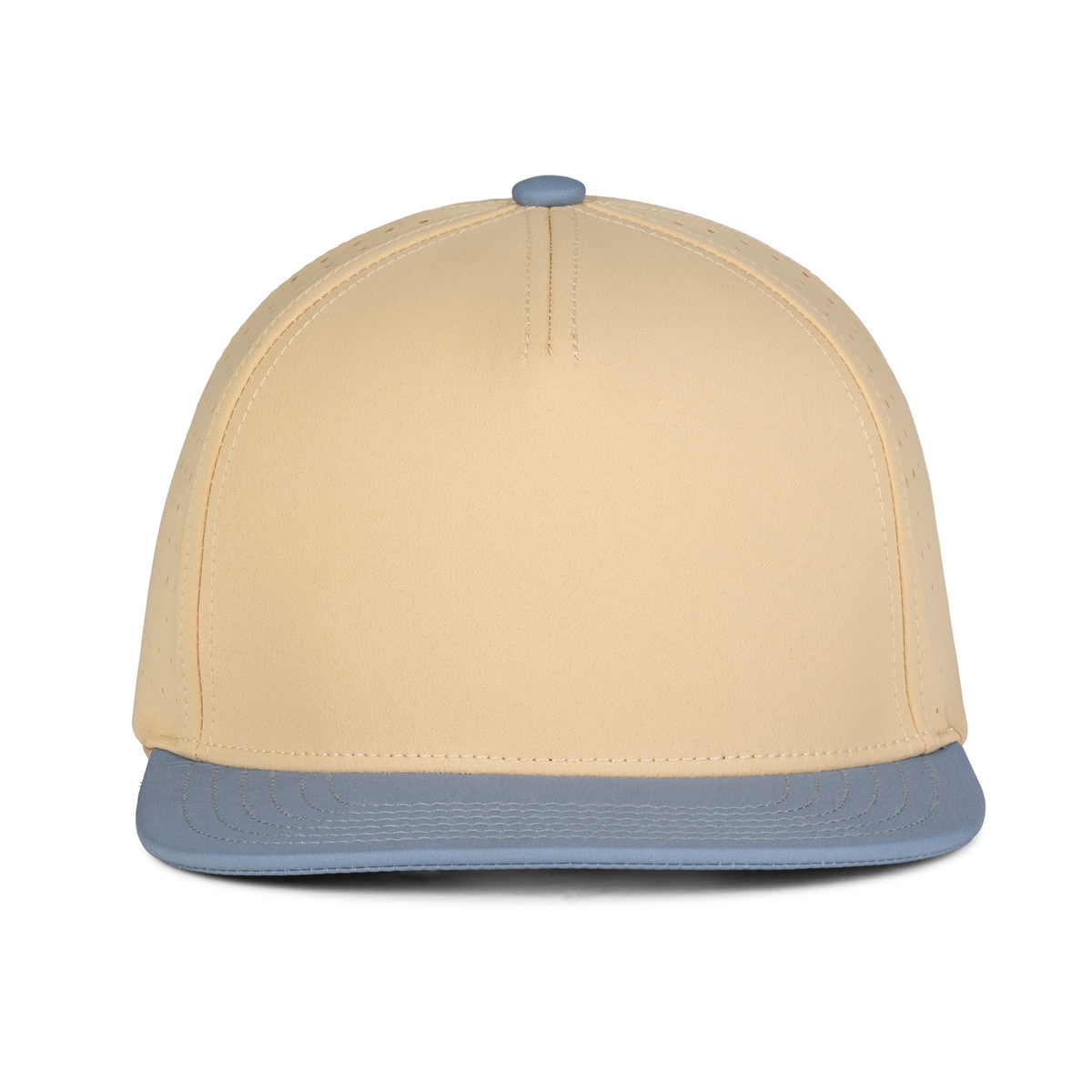 Sobro – The Waterwood Perforated Flat Bill 5 Panel - Sand & Salty Blue - product view