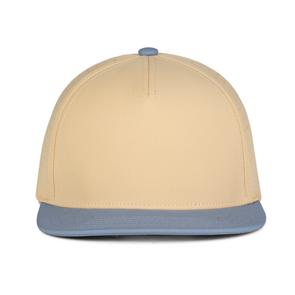 Sobro – The Waterwood Perforated Flat Bill 5 Panel - Sand & Salty Blue - product view