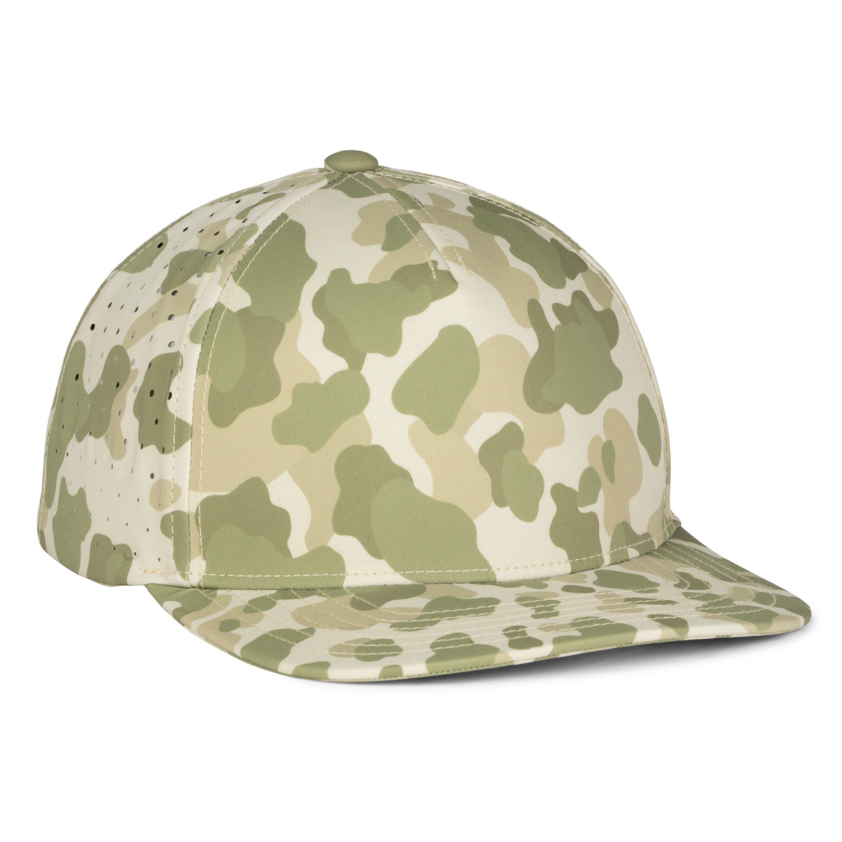Sobro – The Waterwood Perforated Flat Bill 5 Panel - Duck Shade - product view