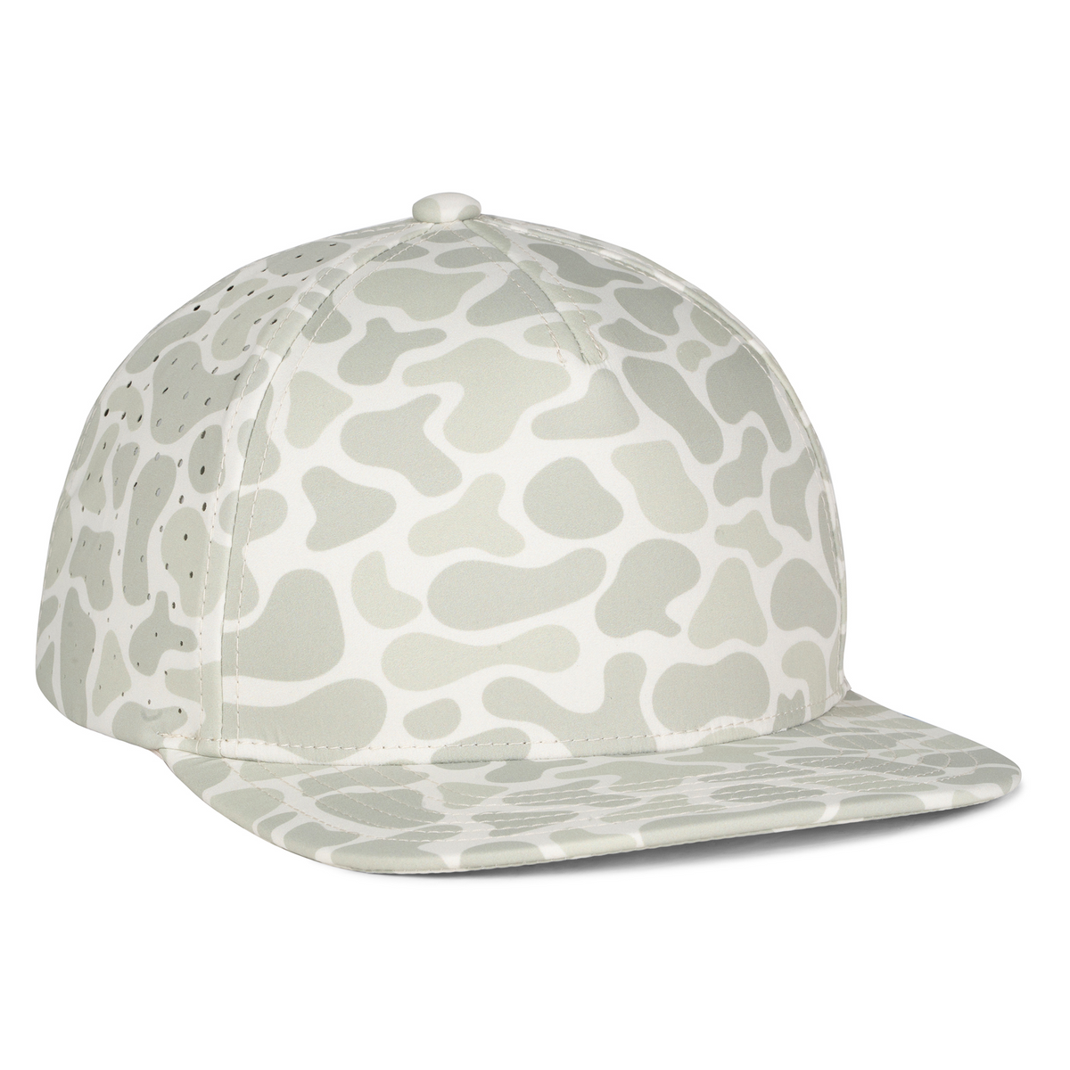 Sobro – The Waterwood Perforated Flat Bill 5 Panel - Cedar Fog - product view