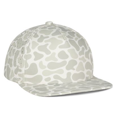 Sobro – The Waterwood Perforated Flat Bill 5 Panel - Cedar Fog - product view