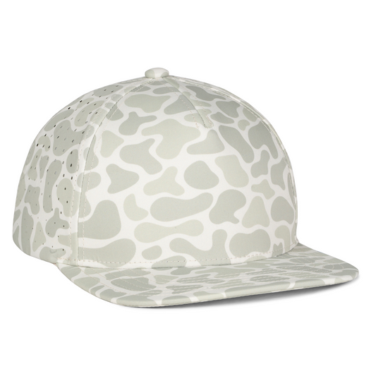 Sobro – The Waterwood Perforated Flat Bill 5 Panel - Cedar Fog - product view