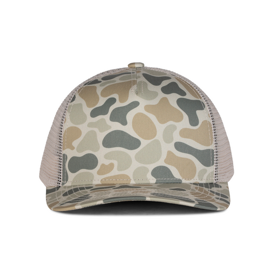 Sobro – Youth The Waterwood Trucker 5 Panel - Ranch Dust Camo - product view