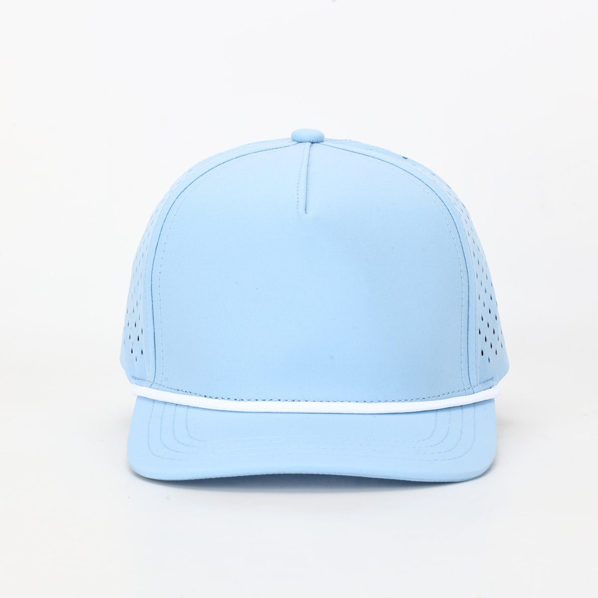10 10 Hats – Kids 5 Panel Waterproof Rope Hat - Sky Blue - front view