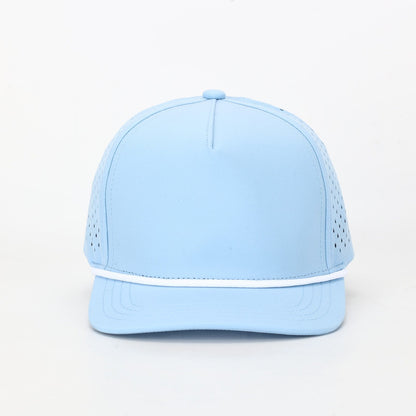 10 10 Hats – Kids 5 Panel Waterproof Rope Hat - Sky Blue - front view