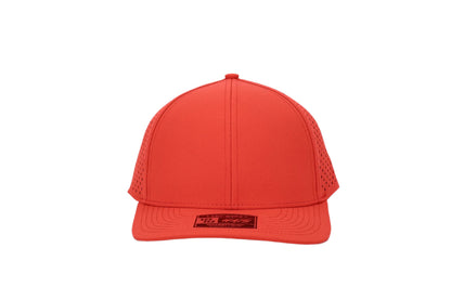 10 10 Hats – 6 Panel Waterproof Hat - Red - front view