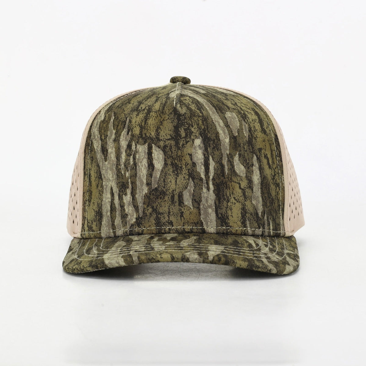 10 10 Hats – Kids 5 Panel Waterproof Hat - Bottomland Camo - front view