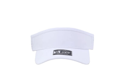 10 10 Hats – Waterproof Performance Visor - White - front view