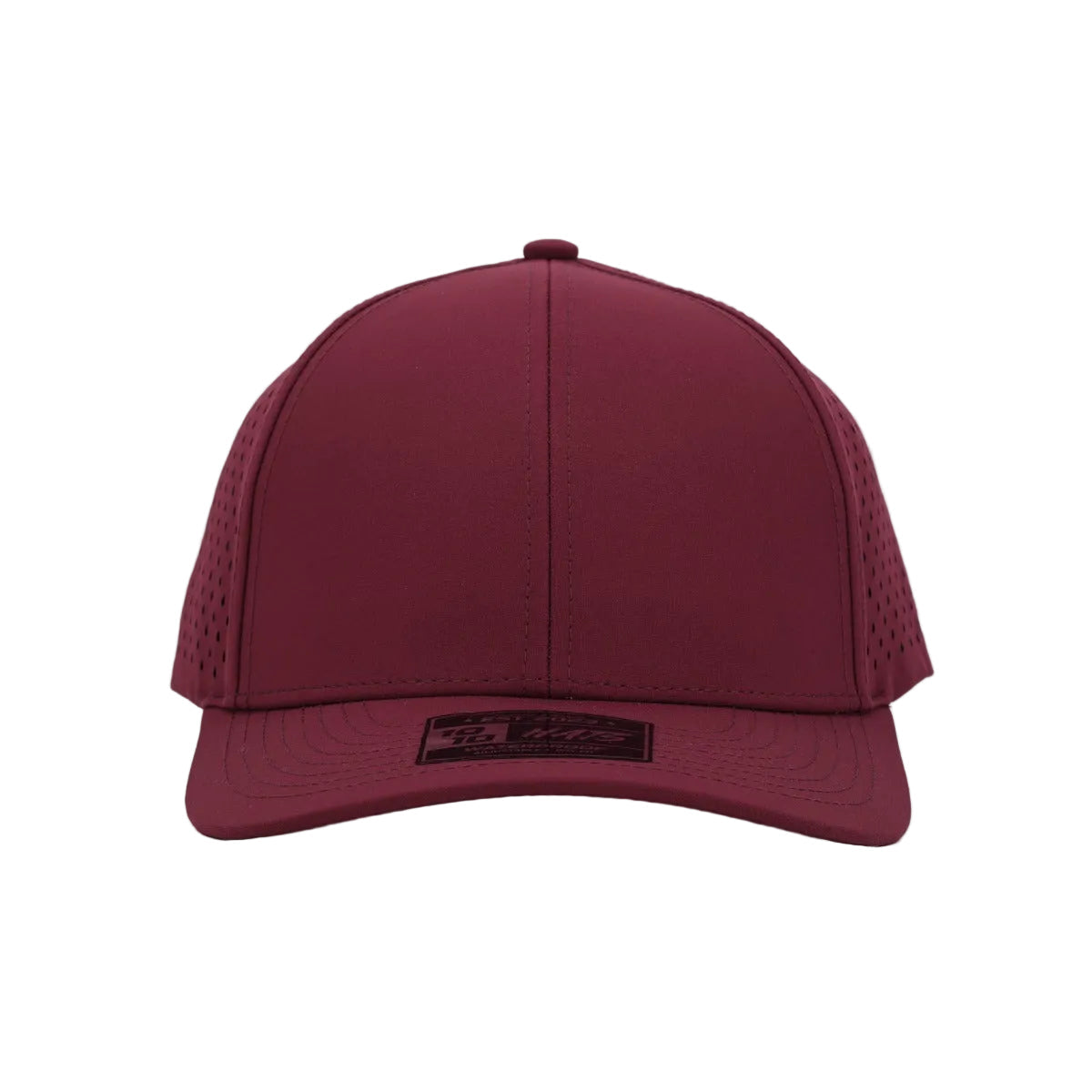 10 10 Hats – 6 Panel Waterproof Hat - Maroon - front view