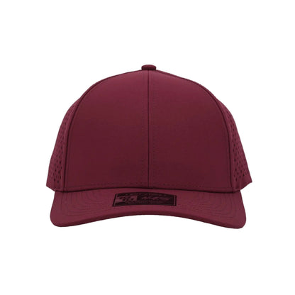 10 10 Hats – 6 Panel Waterproof Hat - Maroon - front view